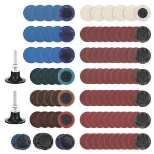 Juego de 104 discos de lijado de amoladora de troqueles de 2 pulgadas, accesorios de amoladora de troqueles disco de lijado - Imagen 1 de 7