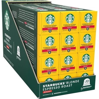 STARBUCKS Blonde Espresso Roast Entkoffeiniert für NESPRESSO (12 x 10 Kapseln) - Bild 1 von 4