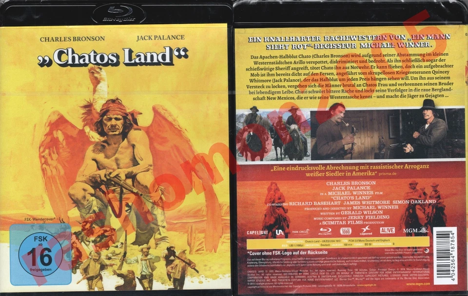Blu-ray CHATO'S LAND UNCUT Charles Bronson Jack Palance Uncensored Region B NEW - Image 1 of 1