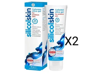 2 x Silicolskin Colloidal Silica Gel Problem Skin 50ml Bacteria Blackhead Reduce - Picture 1 of 1