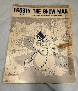 Vintage Frosty the Snowman Sheet Music 1950 - Picture 1 of 4