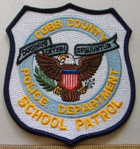 PARCHE DE TELA COBB PATRULLA ESCOLAR DEL CONDADO DEPARTAMENTO DE POLICÍA DE GEORGIA POLICÍA - Imagen 1 de 1