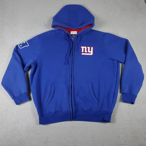 New York Giants Sweater Mens XL Blue Full Zip Hoodie Sweatshirt NFL Cover