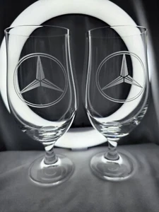 MERCEDES HIGH QUALITY Beer Glasses SET of 2 x 500 ml. - Picture 1 of 3