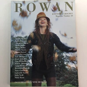 Rowan Magazine 40 Mens Ladies Hat Jumper Vest Crochet Knitting Patterns - Picture 1 of 12