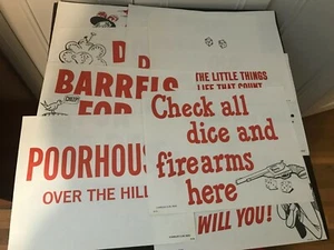 Vintage Harold's Club Casino Advertising Print Reno NEVADA- Lot of 10 Signs - Picture 1 of 12