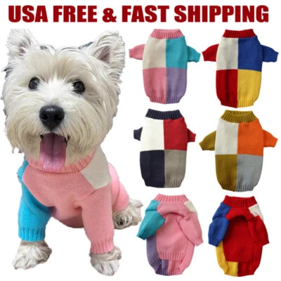 Winter Warme Hundepullover Gestrickte Kleidung Welpen Katze Kleidung F .? - Bild 1 von 4