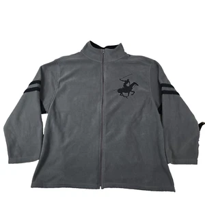 Beverly Hills Polo Club Jacket Men's Size XXL Gray Fleece Full Zip Big Pony - Picture 1 of 7