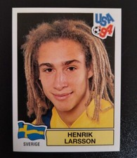 1994 PANINI WORLD CUP USA HENRIK LARSSON SWEDEN STICKER Rookie RC