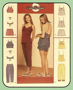 Pantalones Cortos Misses CAMISOLA Patrón TOP Capri McCall's 2757 De Colección 2000 Talla 10-14 - Imagen 1 de 3