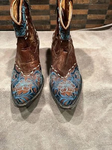 Old Gringo Leather Floral Embroidered Cowboy Western ZIp Boots 7B - Picture 1 of 8