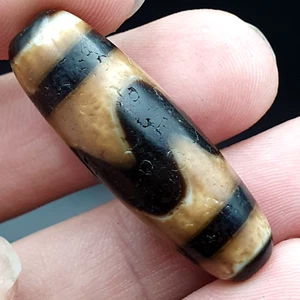 Tibetan Antique dzi bead old amulet Agate rare Pattern Tibet gzi pendant - Picture 1 of 10