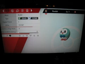 POKEMON SCHWERT UND SCHILD SHINY 5IV WEIBLICH ROWLET - Bild 1 von 2