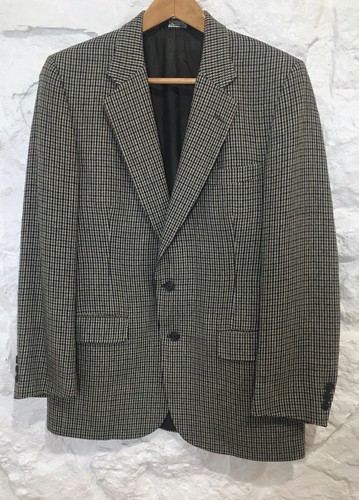 Cappotto sportivo vintage anni '80 Burberrys' Houndstooth Blazer taglia 42 ottime condizioni