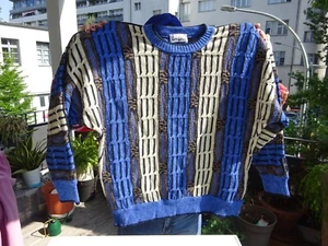 CARLO COLUCCI GROBSTRICKPULLOVER Herren PULLOVER Blau Germany Gr. 50 TOP - Bild 1 von 11