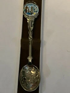 Vintage Souvenir Teelöffel Silber Teller Vancouver B.C. mit Etui Made in Holland KOSTENLOSER VERSAND - Bild 1 von 7