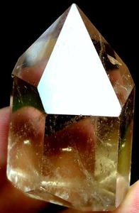 42g Natural Reiki Smoky Quart CRYSTAL WAND POINT Meditation Chakra Healing f840 - Picture 1 of 8