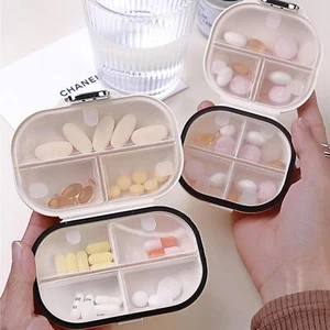 Weekly Pill Organizer Travel Pill Box 7 Compartments Portable Daily Pill Case - Picture 1 of 14