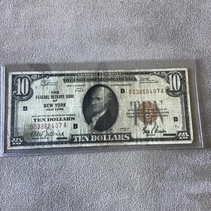 1929 $10 Federal Reserve Bank Note - Picture 1 of 3