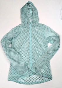 Giacca a vento Nike Running Teal traslucida con cappuccio e zip donna taglia small - Foto 1 di 11