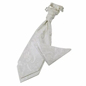 Elfenbein gewebt Blumen Herren Hochzeit Krawatte und Einstecktuch Set von DQT - Bild 1 von 2