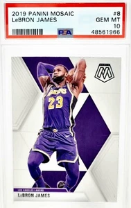 📈 PSA 10 LeBRON JAMES 📈 2019-20 MOSAIC #8 LAKERS GRADED GEM MINT PRIZM FINISH - Picture 1 of 1