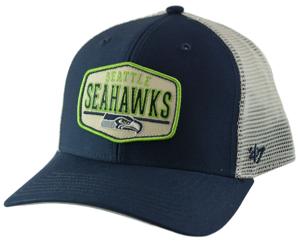 47 Brand Seattle Seahawks Adjustable Trucker Hat Navy/Tan
