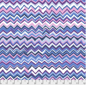 Free Spirit Brandon Mably PWBM0343 Zig Zag Sky Cotton Fabric By The Yard