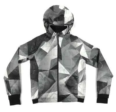 Chaqueta cortavientos con capucha cremallera completa con logotipo Just Do it estampado completo Nike nueva sin etiquetas S Foto 1 de 4