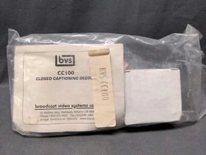 BVS CC100 Closed Captioning Decoder with 9 VDC Adapter. NOS - Picture 1 of 3