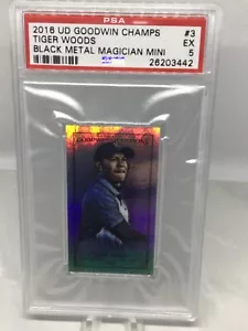 2016 Goodwin Mini Black Metal Magician Back 15/16 #3 Tiger Woods PSA 5 - Bild 1 von 3