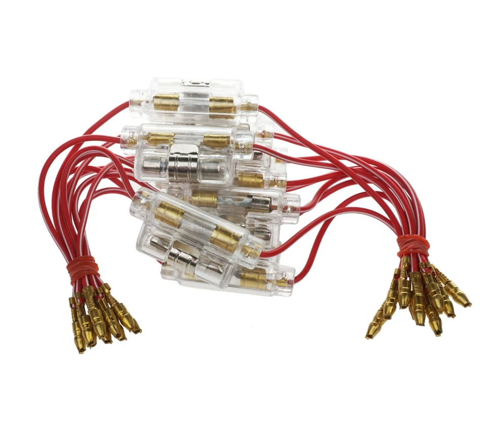 x10 Motorcycle Plastic In-Line Fuse Holders Piggy Back Style Spare 15A Fuses - Image 1 of 2