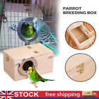 Pet Bird Breeding Box Cage Wood Parrot Nesting House for Lovebirds Parrotlet Box