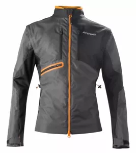 ENDURO ONE JACKET ACERBIS BLACK FLUO ORANGE DETACHABLE SLEEVES JACKET SIZE M - Picture 1 of 3