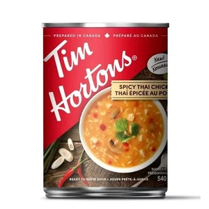 1 x Tim Hortons Spicy Thai Chicken Soup, 425g (15 oz) can - Canada FRESH - Picture 1 of 1