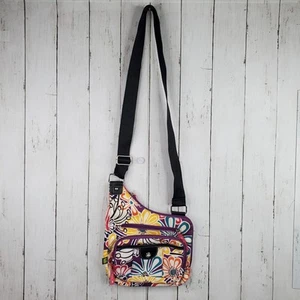 Lily Bloom Multi-Color Crossbody Bag Boho Floral Purse Multi-Pocket Adjustable - Picture 1 of 19