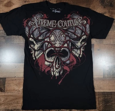 Camisa De Colección Xtreme Couture Para Hombres Mediana Negra Y2K Grunge Calaveras UFC MMA Foto 1 de 4