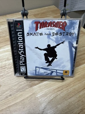Thrasher Skate & Destroy PS1 PlayStation 1 Complete CIB Near Mint Disc - Image 1 of 3