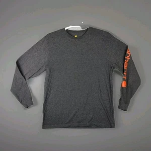 Carhartt Pullover Shirt Men's Medium Grey K87 Workwear Pocket Long Sleeve - Picture 1 of 12