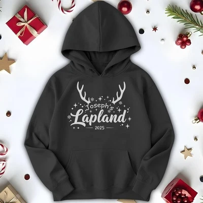Personalisierter Hoodie Lappland 2025 Weihnachten Urlaub Männer Frauen Kind Geschenk