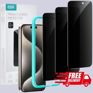 ESR 3 Pack for iPhone 15 Pro Max Privacy Screen Protector, Anti-spy Tempered New - Picture 1 of 5