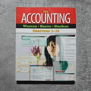 Accounting 24e Chapters 1-13 by Warren Reeve Duchac Textbook Paperback - Zdjęcie 1 z 4