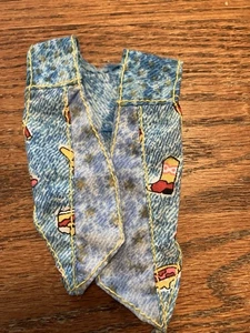 Barbie Doll Vest Blue Jean Denim All American 90S Vintage doll clothes - Picture 1 of 2