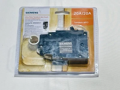 NEW Sealed Siemens 20 Amp 120-Volt 1-Pole Tandem CAFCI Type QTA Circuit Breaker - Image 1 of 2