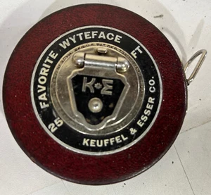 Cinta métrica Wyteface Keuffel & Esser 25 pies favoritos de colección topógrafos - Imagen 1 de 6