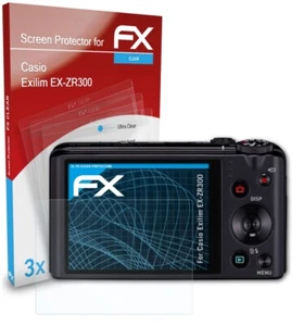 atFoliX 3x Screen Protector for Casio Exilim EX-ZR300 clear - Picture 1 of 8