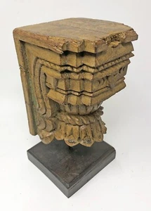 Antique Wooden Carving Bracket Panel on Stand Original Old Fine Hand Carved - Picture 1 of 6