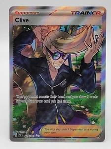 Clive Pokemon Paldean Fates Ultra Rare Full Art Holo 227/091 - Picture 1 of 2