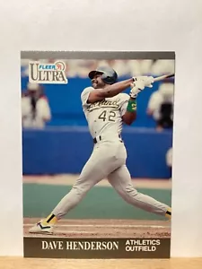 Tarjeta de béisbol Fleer Ultra 1991: Dave Henderson, Oakland Athletics - Tarjeta #247 - Imagen 1 de 2