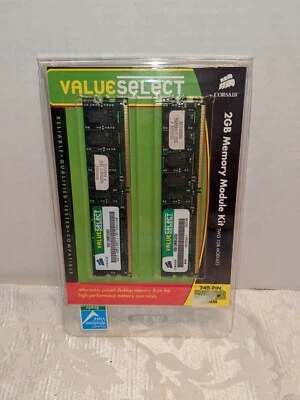 Value Select Corsair 2GB Memory Module Kit 240-PIN DDR2 DIMM - Image 1 of 3
